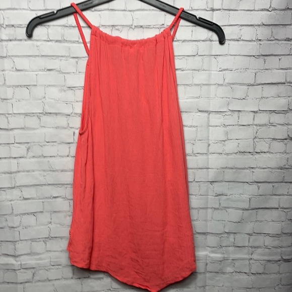 Clover & Scout Handkerchief Halter Top Orange Shirt Size Large - Picture 8 of 9